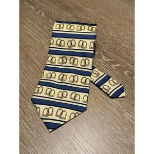 Vintage Paolo Gucci Equestrian Silk Designer Tie Italy Gucci Neck Tie MINT